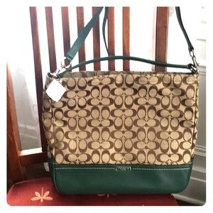 Brand new Coach hobo bag tags intact khaki + ivy.